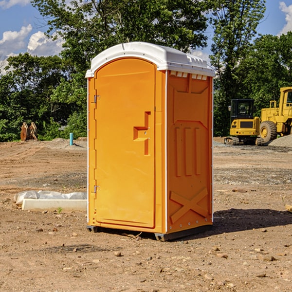 how often are the portable restrooms cleaned and serviced during a rental period in Delaware County New York